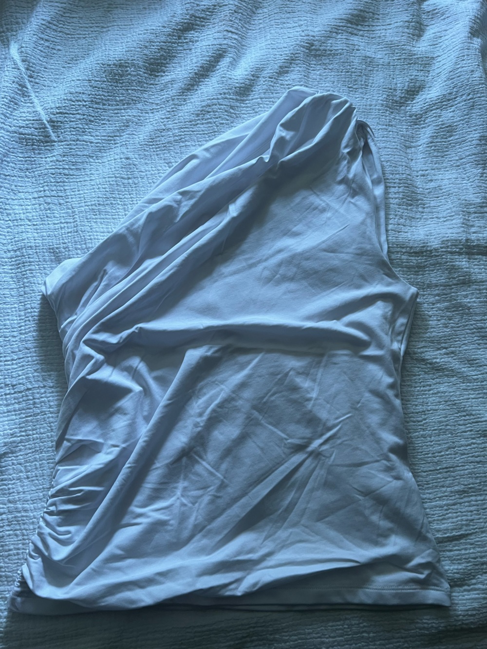 Abercrombie & Fitch White Ruched Tank